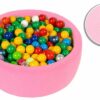 sunnypillow Bällebad-Bälle sunnypillow Bällebad für Baby Kinder mit 200/400 bunten Bällen ∅ 7cm Bällepool 90∅ x H 30cm