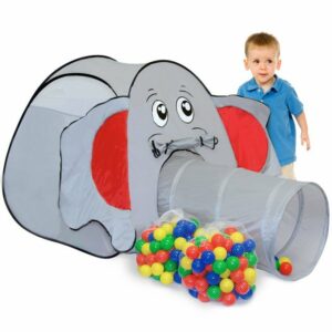 LittleTom Spielzelt Spielset Kinderspielzelt Jumbo + 200 Bälle Spielzelt Spielhaus Bällebad