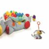 Woodyland Lernspielzeug Bällebad Kuschelhund Länge 124cm und Kuschelhund mit Soundeffekten
