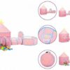 vidaXL Spielzelt Spielzelt für Kinder Rosa 301x120x128 cm Bällebad Tunnelzelt