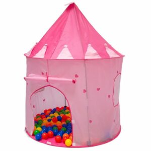 LittleTom Spielzelt Mädchen Pop Up Spielzelt Bällebad Kinderzelt Rosa Kinderspielzelt + Tasche