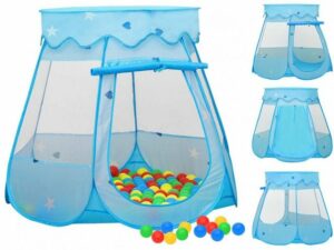 vidaXL Spielzelt Kinder-Spielzelt Blau 102x102x82 cm Bällebad