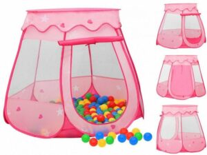 vidaXL Spielzelt Kinder-Spielzelt Rosa 102x102x82 cm Bällebad